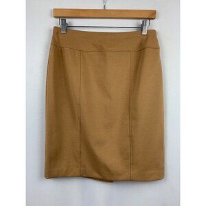 Ellen Tracy Camel Pencil Skirt Size 8 Polyester Blend
